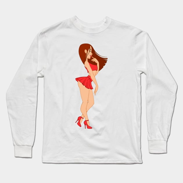 red_2 Long Sleeve T-Shirt by KuzArt